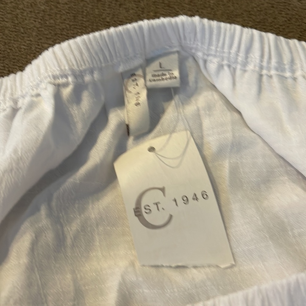 JM Sportswear Est 1946 White Sheer Blouse Top New - Picture 6 of 7